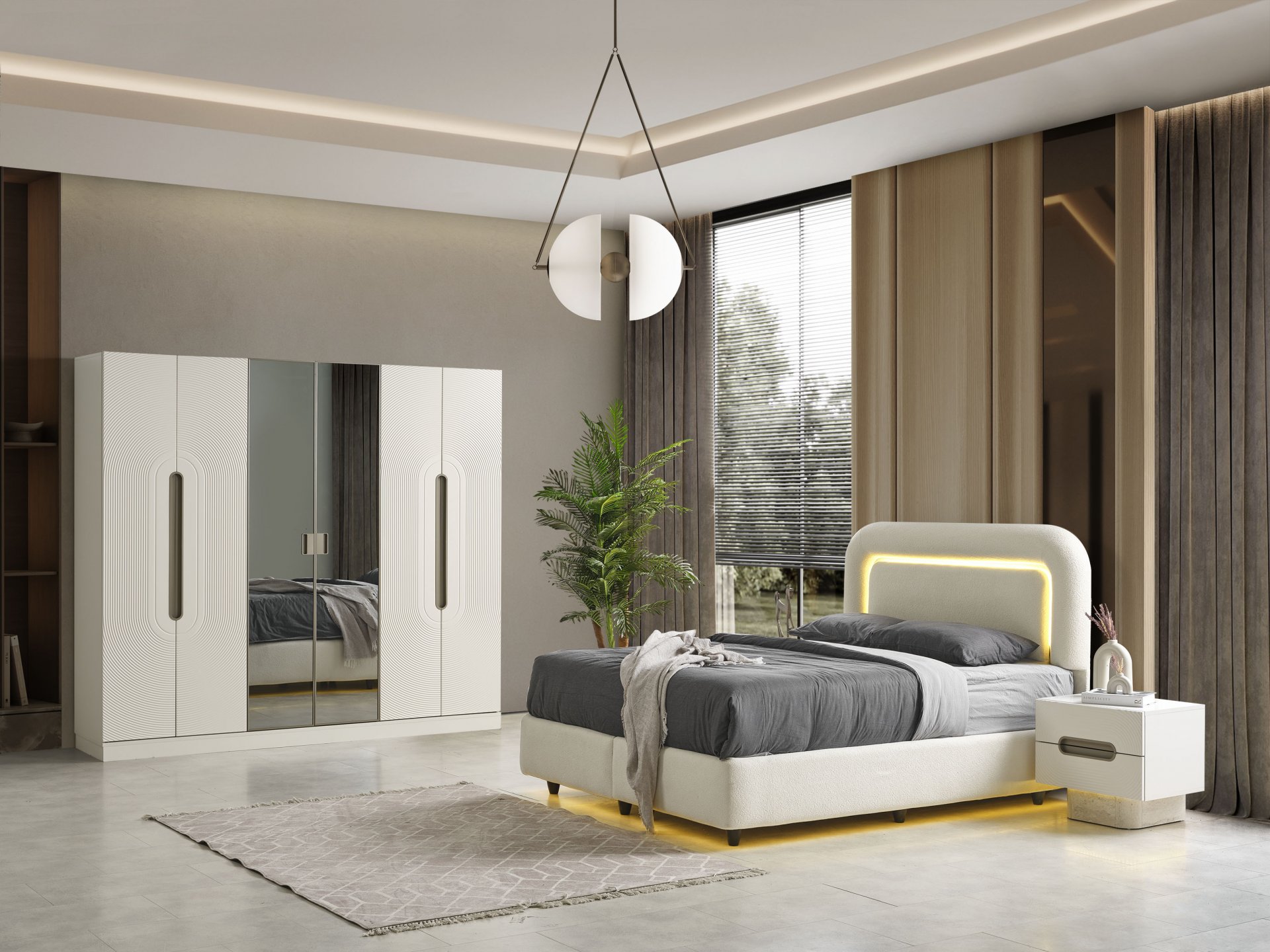 Elegante Yatak Odası + Yatak Baza Dahil 