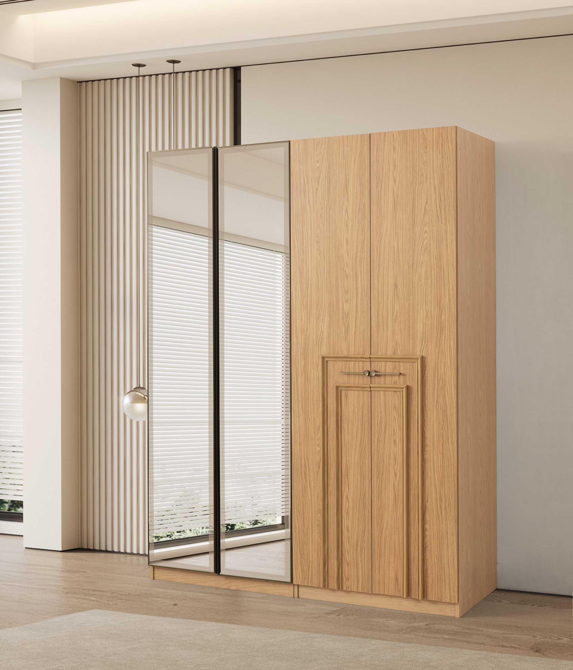 Neon 4 Kapaklı Dolap