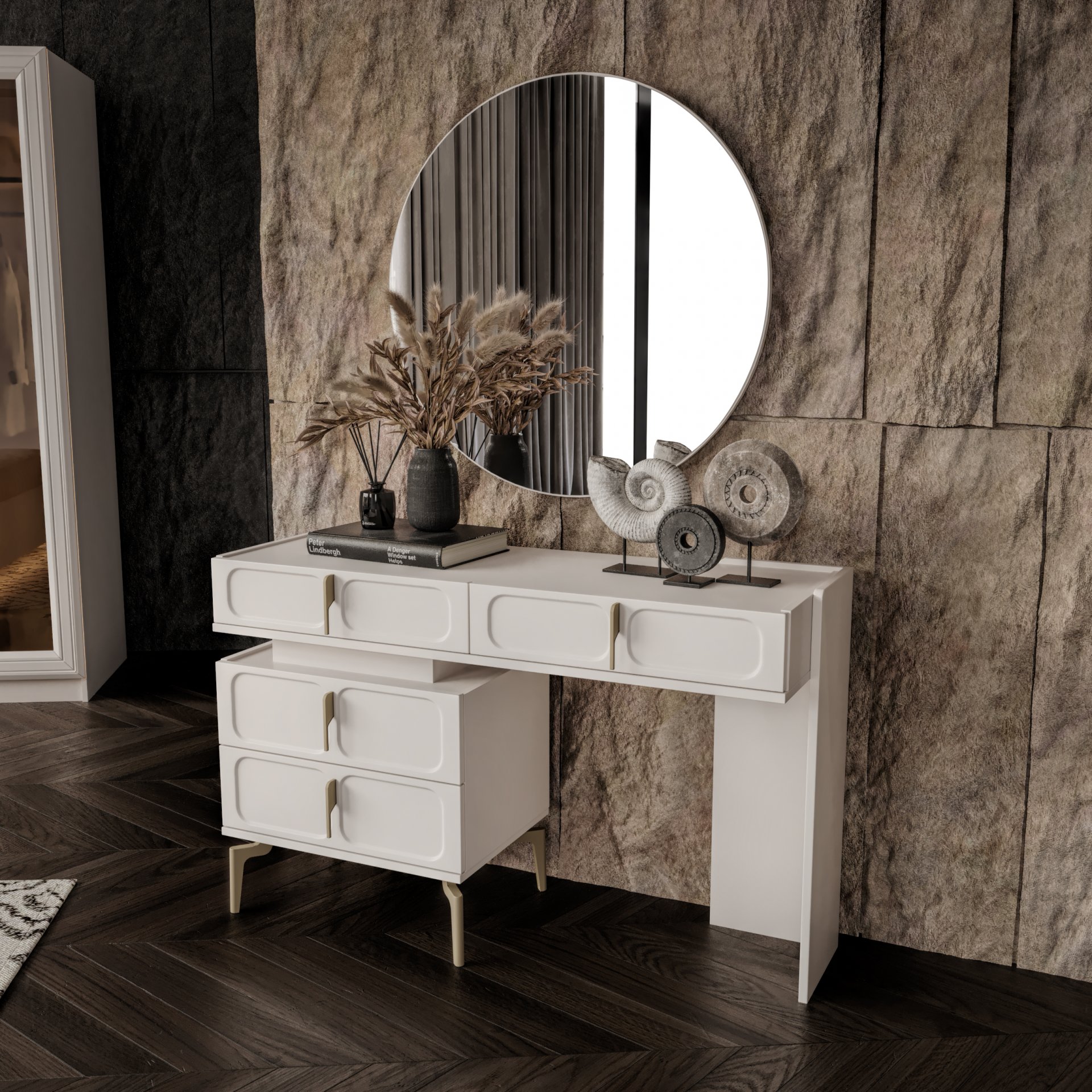 Versace Yatak Odası Baza + Yataş Puffy Yatak Dahil