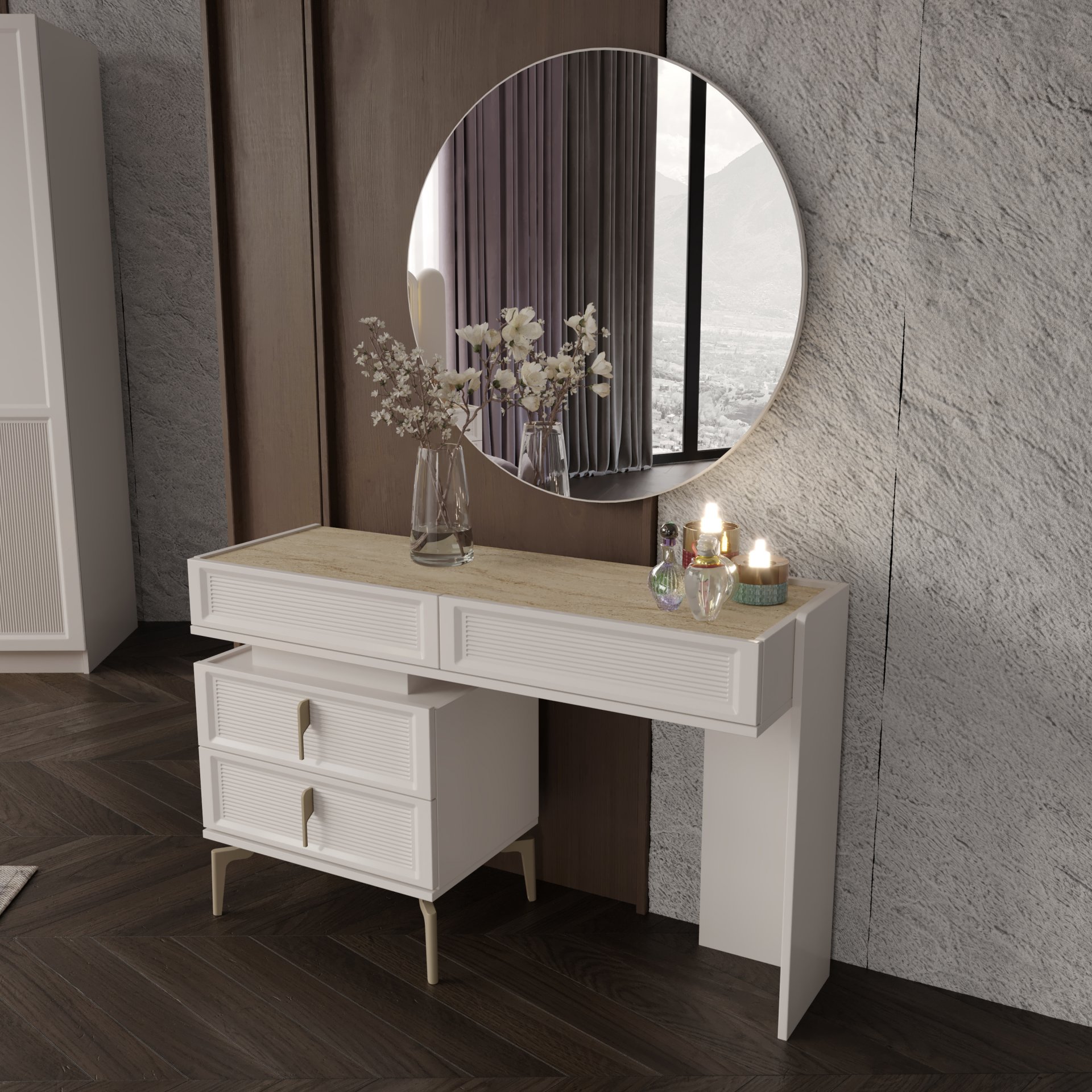 Cemre Köşe Yatak Odası + Yatak Baza Dahil