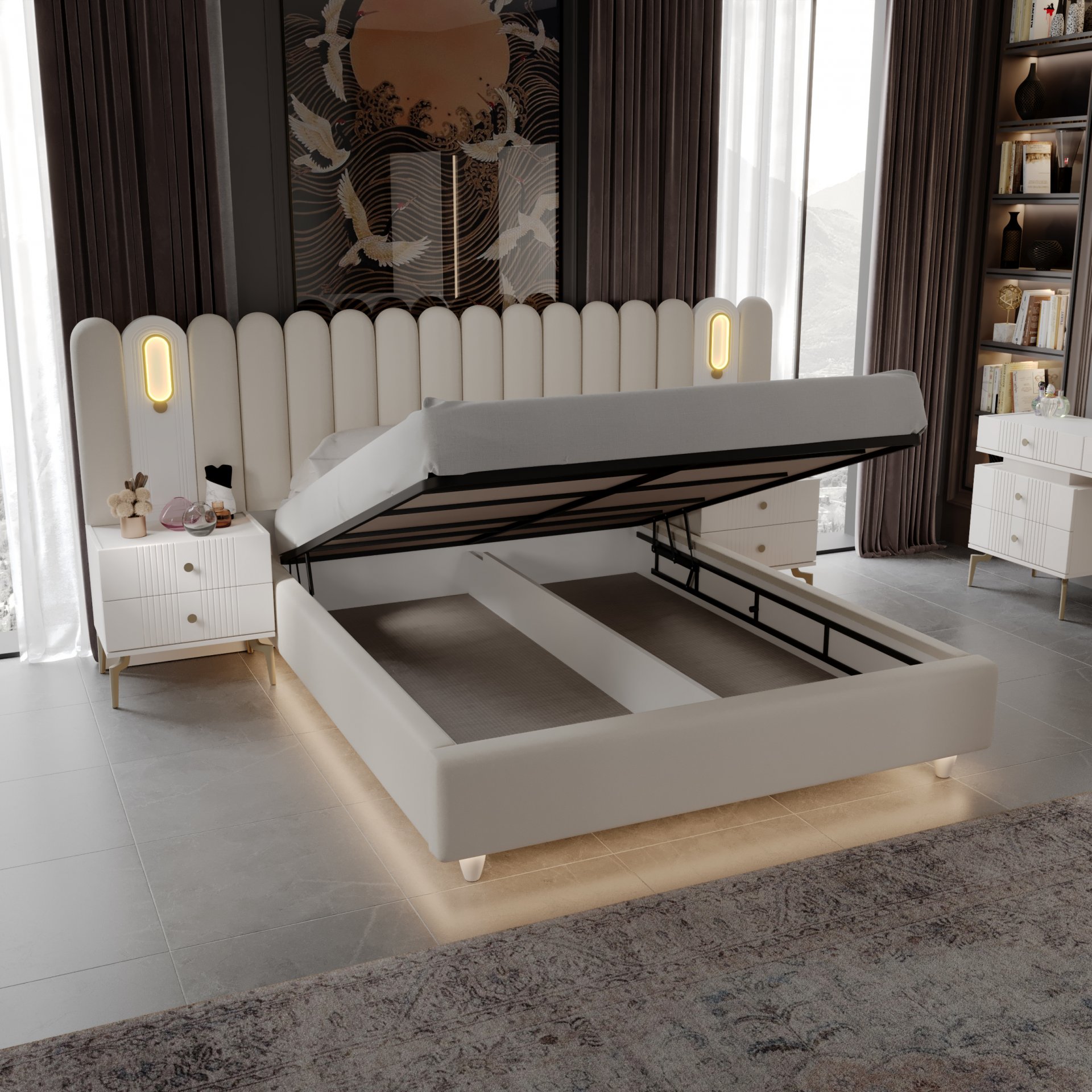 İstinye Köşe Yatak Odası + Yatak Baza Dahil