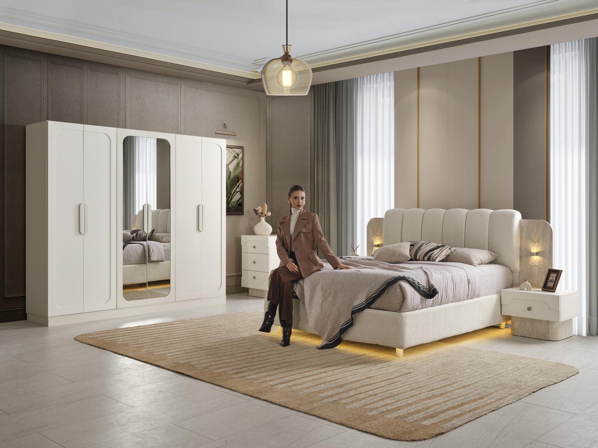 Katmandu Yatak Odası + Yatak Baza Dahil