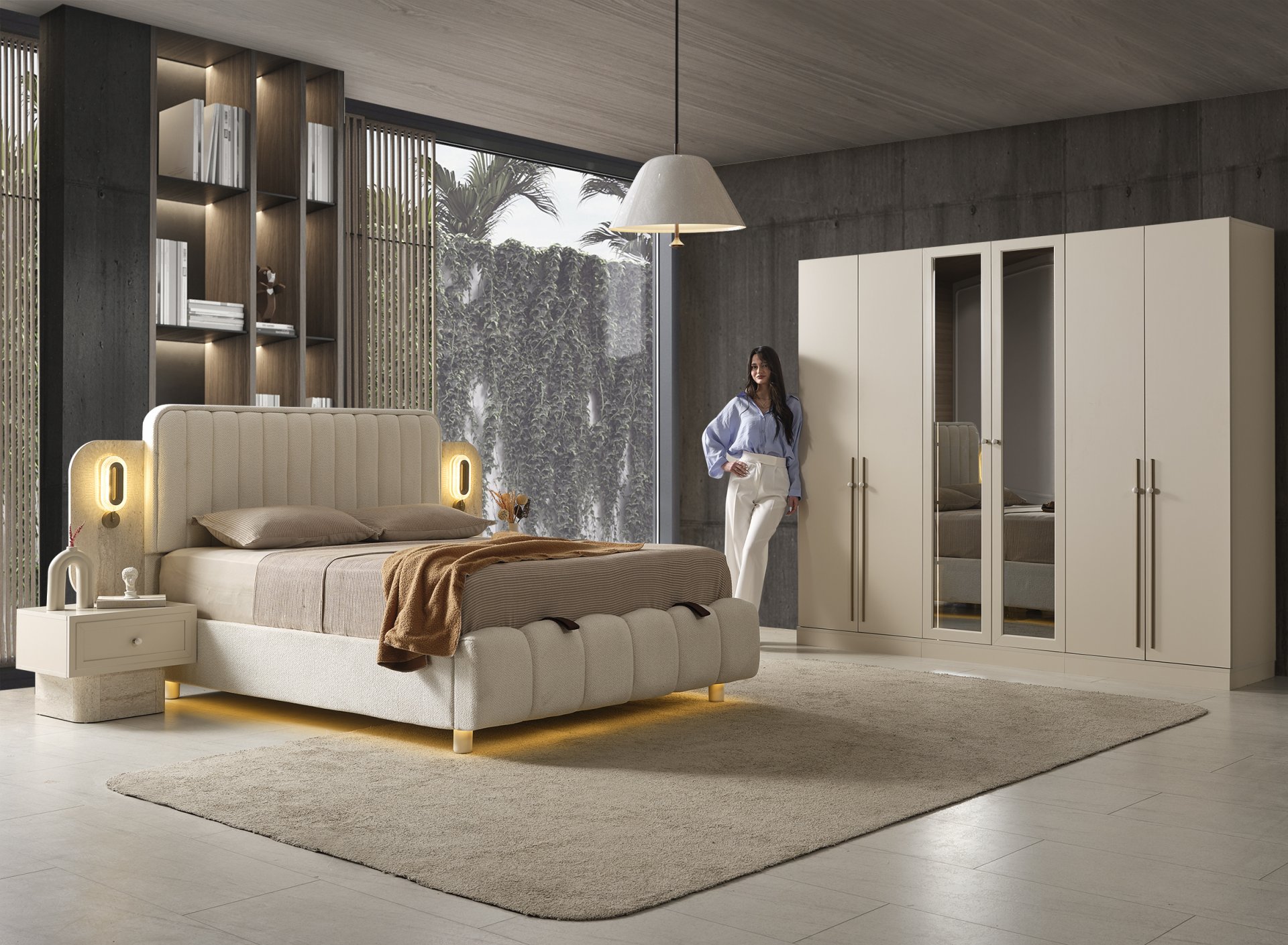 Floransa Yatak Odası + Yatak Baza Dahil