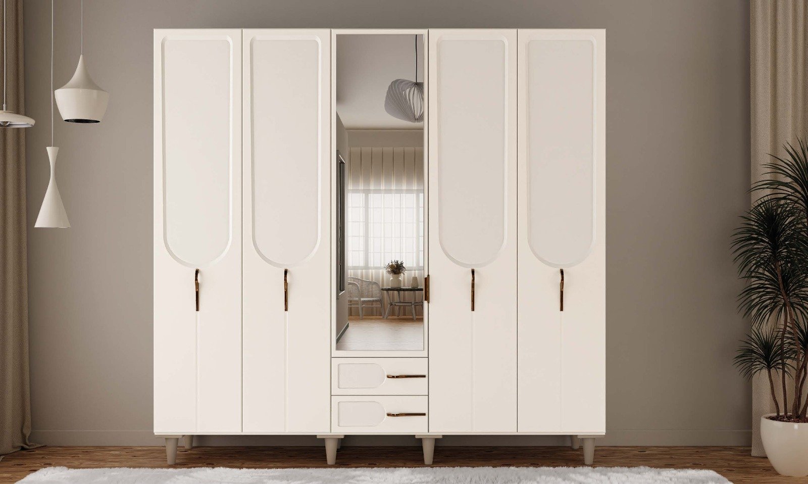 Açelya 5 Kapaklı Dolap